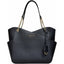 Michael Kors Jet Set Large Logo Saffiano Leather Shoulder Bag (Black)