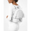 Michael Kors Leather Backpack - Rhea(Optic White/Silver)
