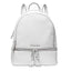 Michael Kors Leather Backpack - Rhea(Optic White/Silver)