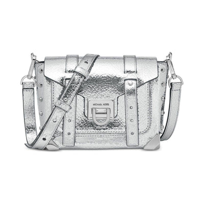 Michael Kors Manhattan Leather Crossbody (Silver) - Brandat Outlet, Women's Handbags Outlet ,Handbags Online Outlet | Brands Outlet | Brandat Outlet | Designer Handbags Online |