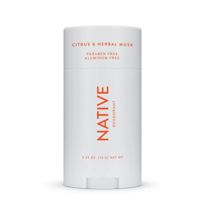 Native Deodorant - Natural Deodorant - Vegan, Gluten Free, Cruelty Free - Free of Aluminum, Parabens & Sulfates - Born in the USA - Citrus & Herbal Musk