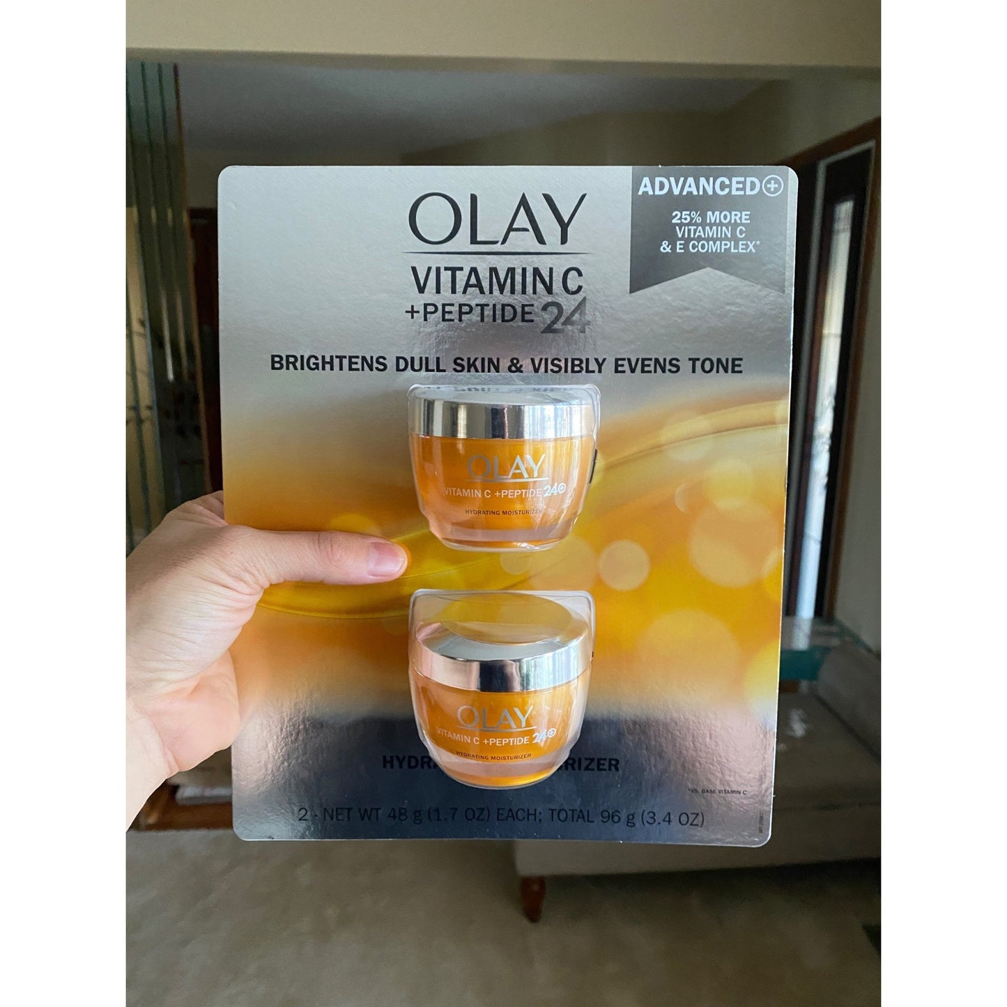 Olay Vitamin C & Peptide 24 Advanced Moisturizer, 48gx2 (Pack of 2)