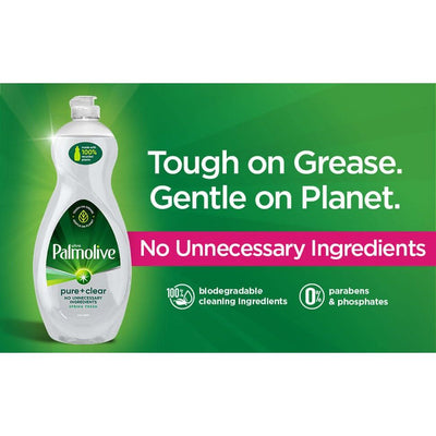 Palmolive Ultra Pure + Clear Liquid Dish Soap Detergent - Fragrance Free