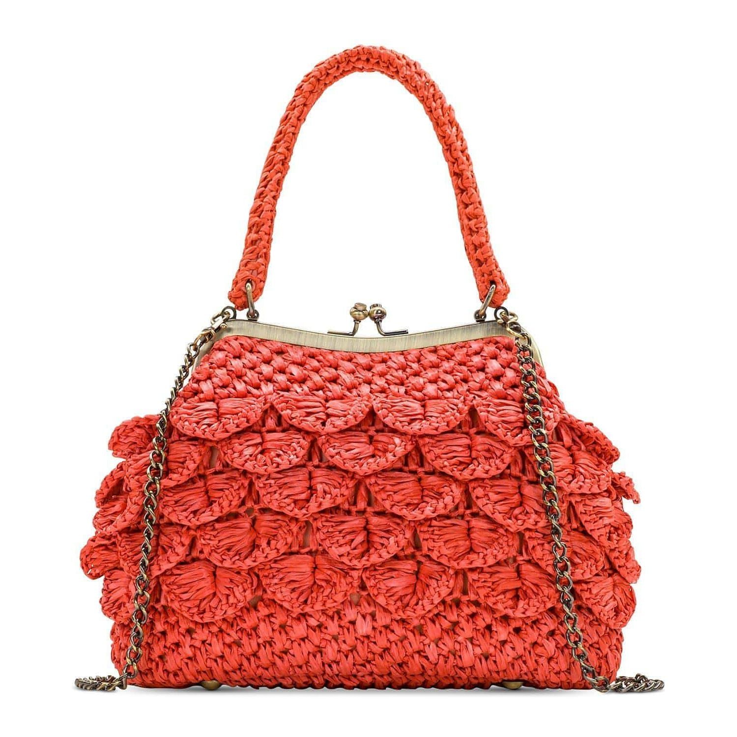 Patricia Nash Laureana Scalloped Raffia Satchel - Brandat Outlet, Women's Handbags Outlet ,Handbags Online Outlet | Brands Outlet | Brandat Outlet | Designer Handbags Online |