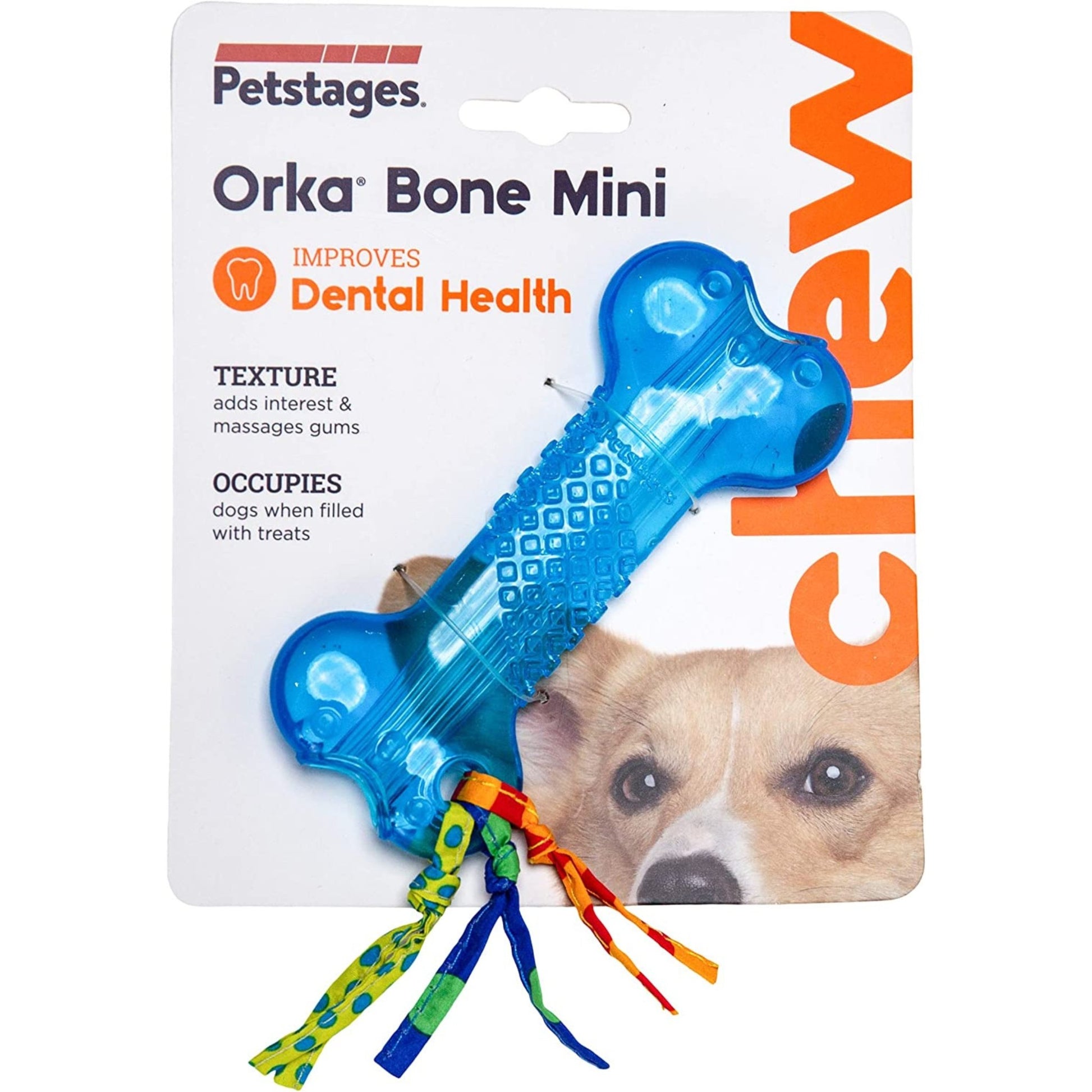 Petstages Orka Mini Bone Blue Dog Chew