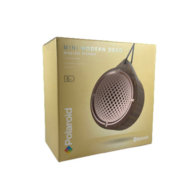 Polaroid Bluetooth Mini Modern Deco Wireless Speaker (Brown)