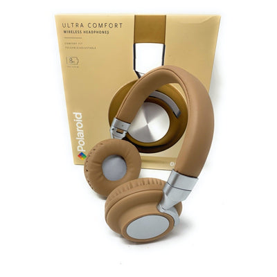 Polaroid Ultra Comfort Black Wireless Headphones Foldable / Adjustable/Brown