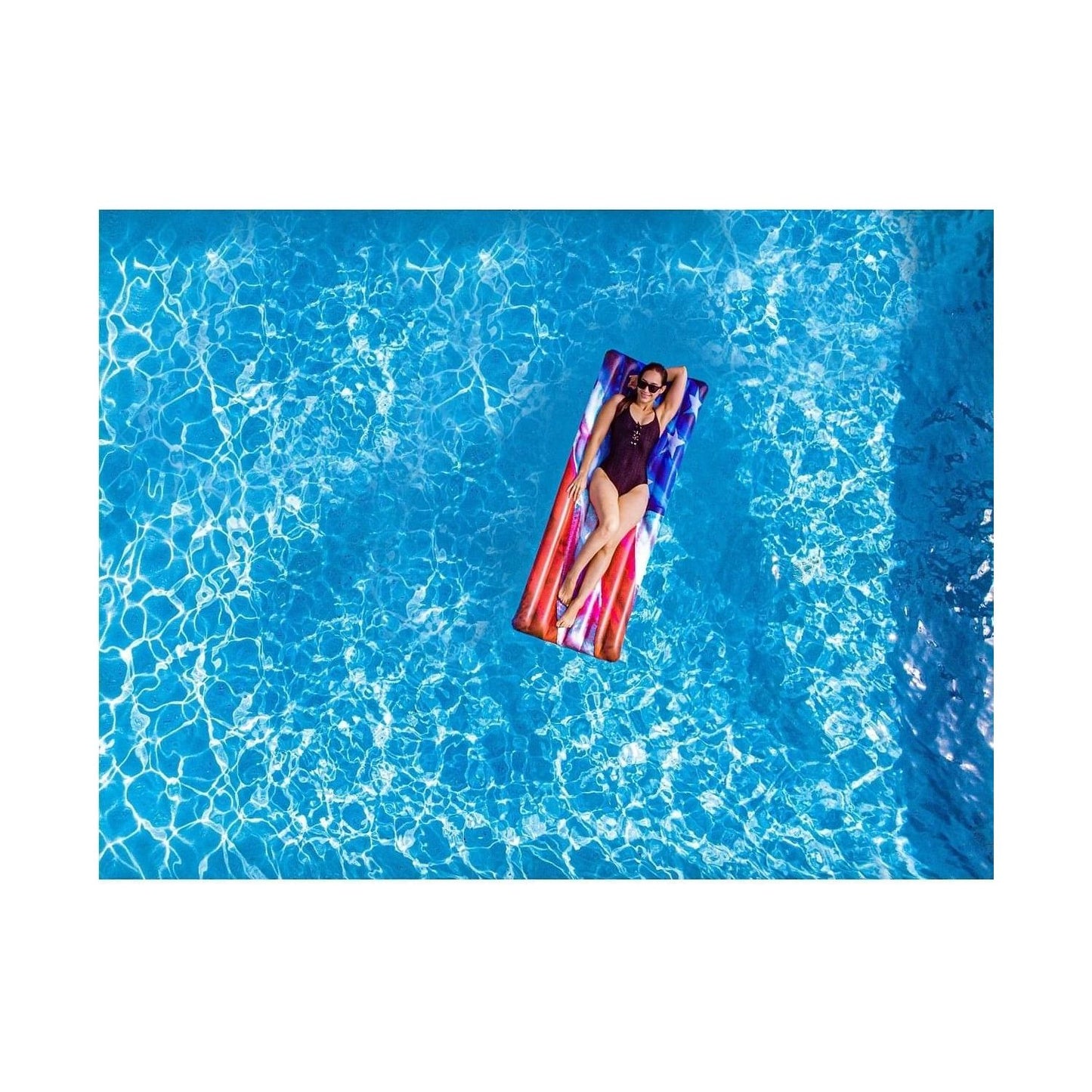 PoolCandy Stars & Stripes Deluxe Pool Raft - Brandat Outlet