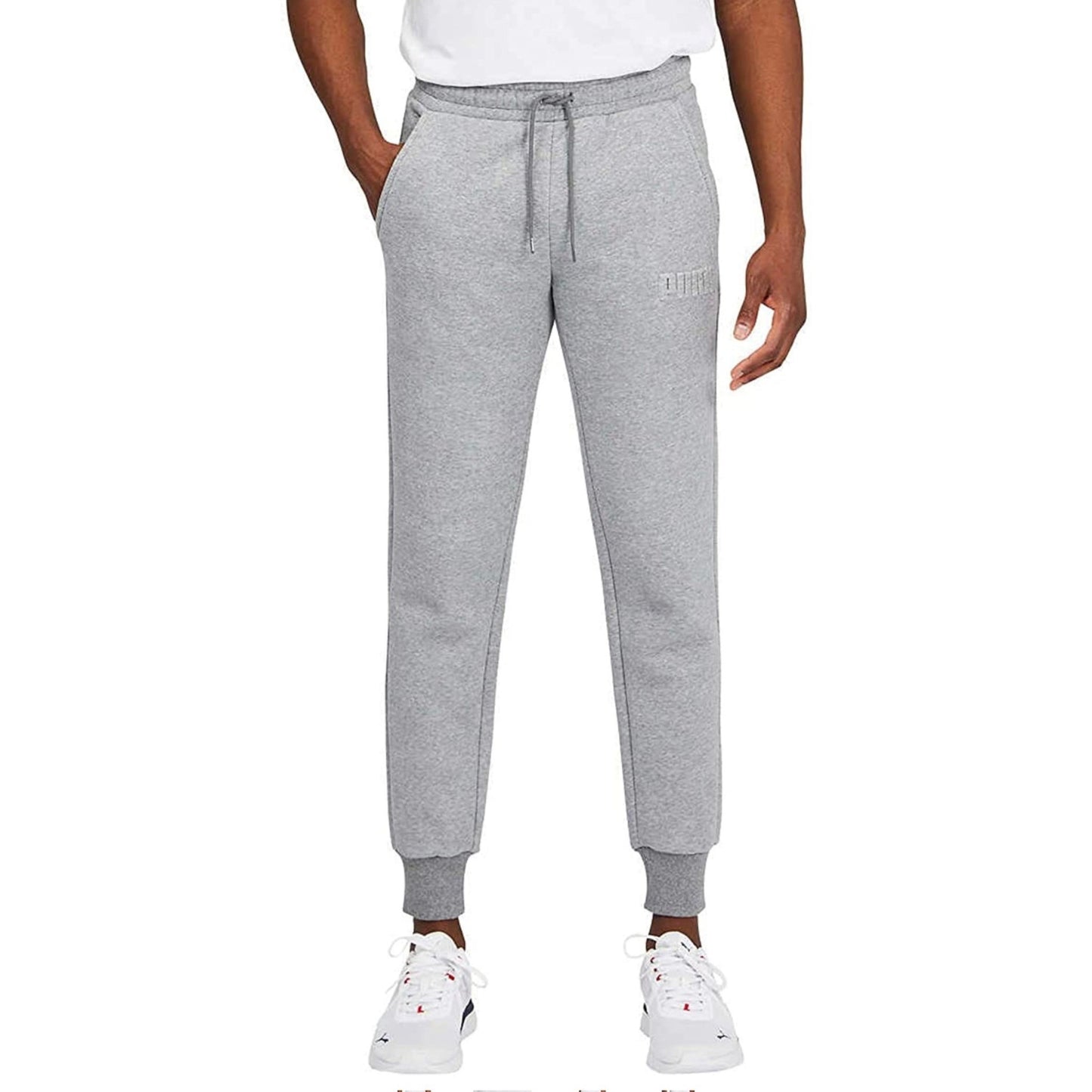 PUMA Men's Fleece Jogger Sweatpants(Gray)