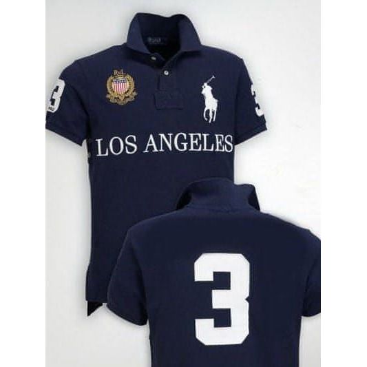 Polo Ralph Lauren-Ralph Lauren Polo Shirt for Men - Big Pony City Custom Fit Mesh (LOS ANGELES) - Brandat Outlet