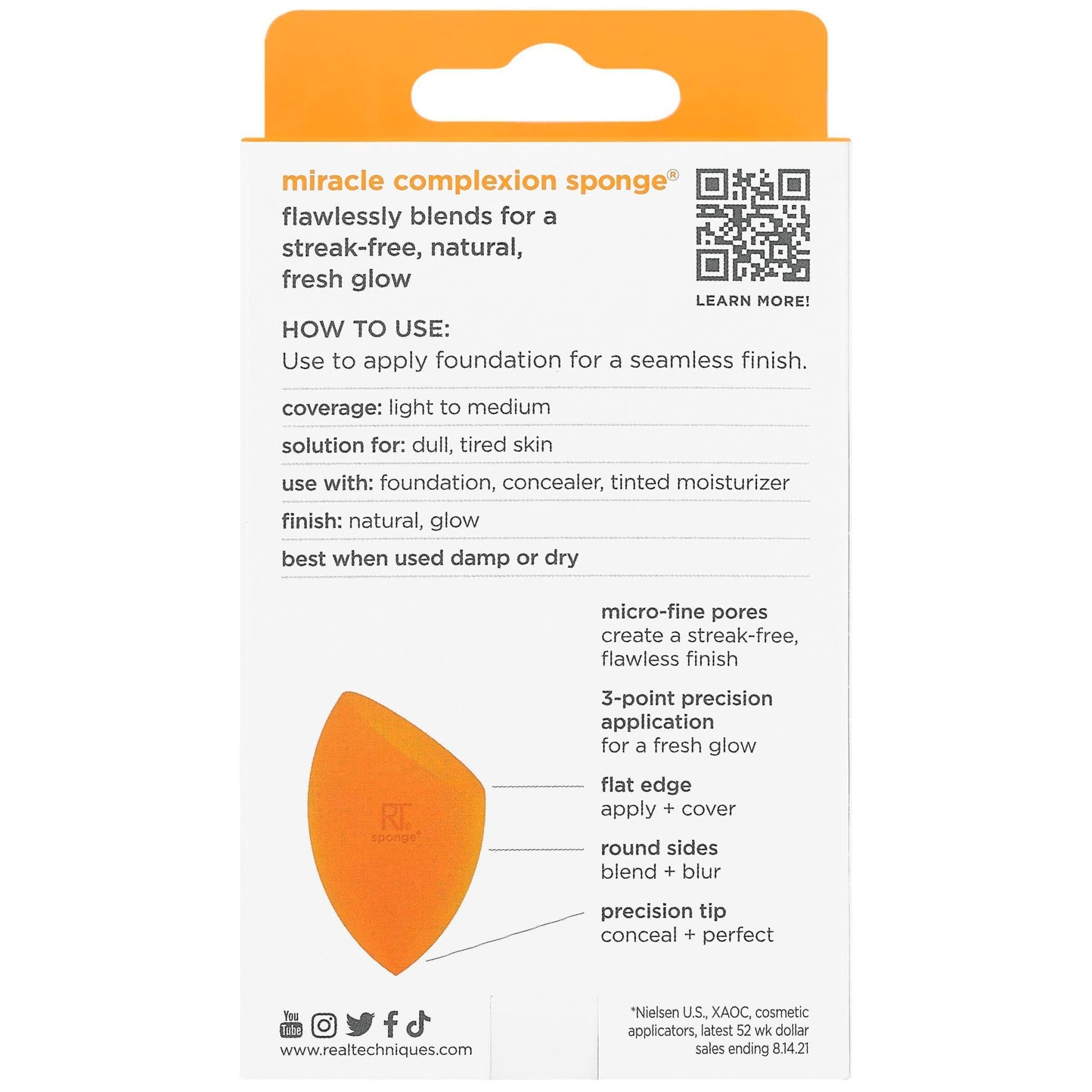 REAL TECHNIQUES-Real Techniques Miracle Complexion Sponge - Brandat Outlet