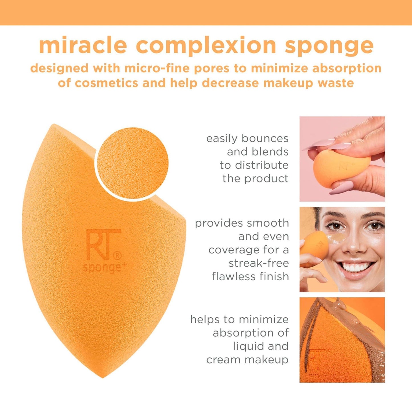 REAL TECHNIQUES-Real Techniques Miracle Complexion Sponge - Brandat Outlet