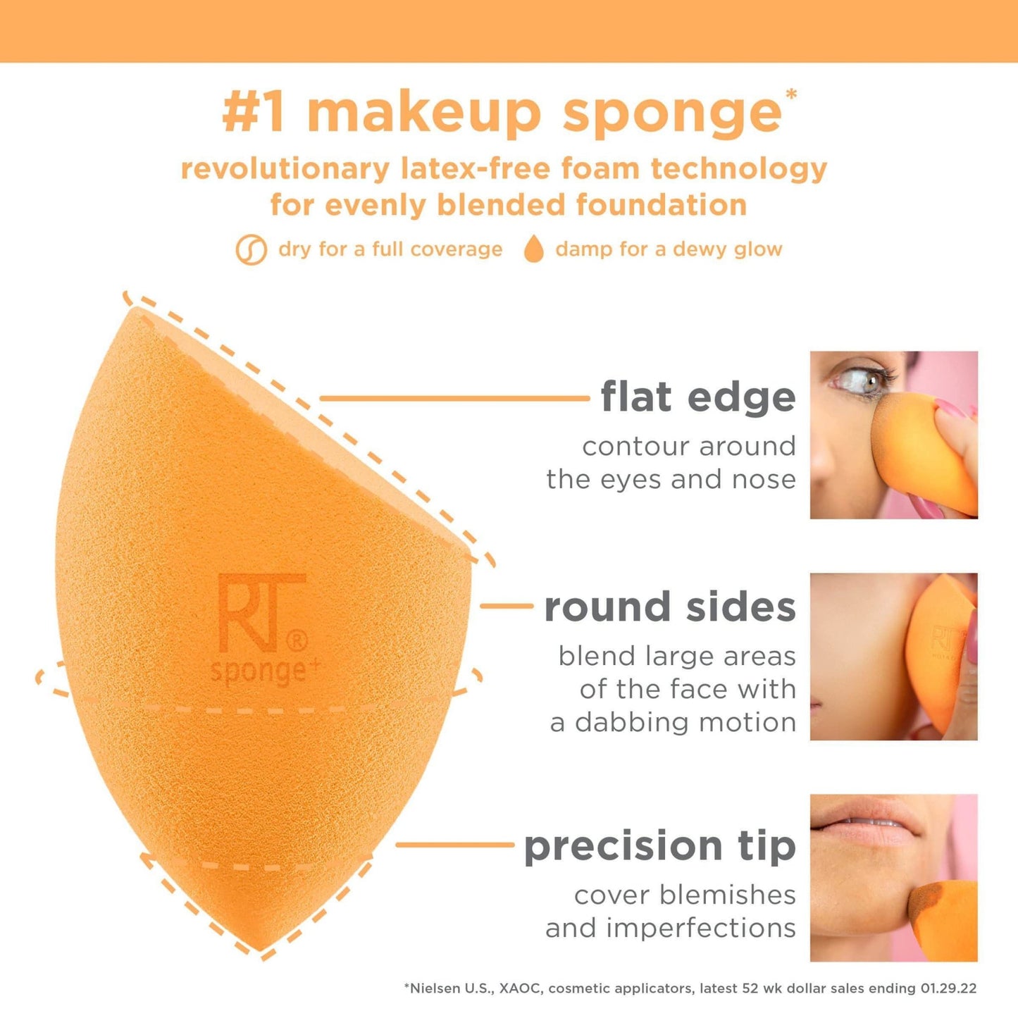 REAL TECHNIQUES-Real Techniques Miracle Complexion Sponge - Brandat Outlet
