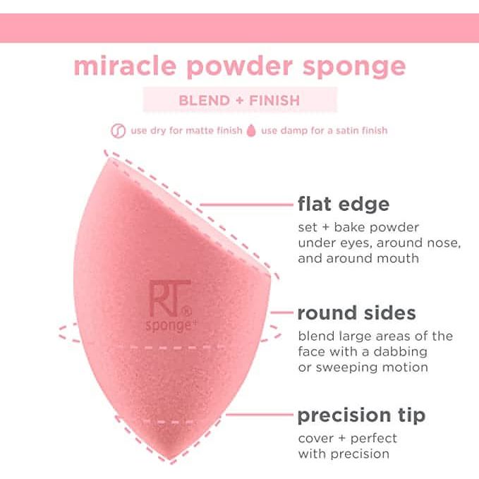 Real Techniques-Real Techniques Miracle Powder Sponge - Brandat Outlet
