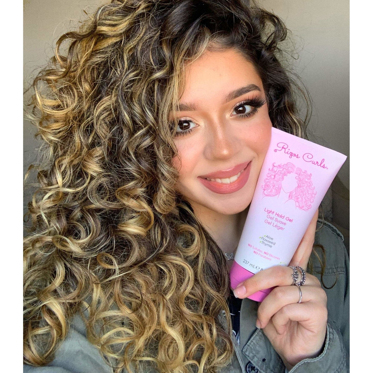 Rizos Curls Light Hold Styling Gel For Curly & Wavy Hair, Silicone-Free (8oz)