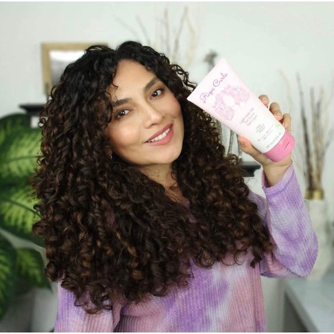 Rizos Curls Light Hold Styling Gel For Curly & Wavy Hair, Silicone-Free (8oz)