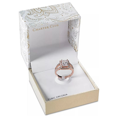 Charter Club-Rose Gold Tone Cubic Zirconia Ring, Created for Macy s - Brandat Outlet