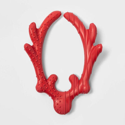 Rubber Antler Dog Toy - Red- Large - Boots & Barkley™