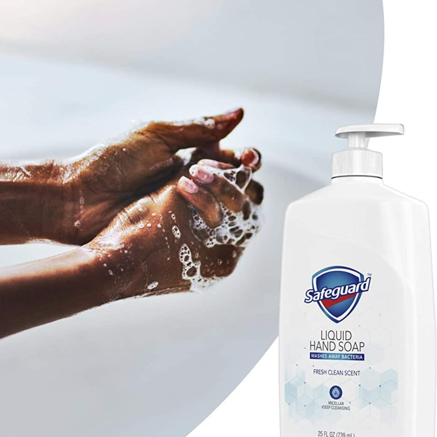 Safeguard Liquid Hand Soap, Micellar Deep Cleansing, Fresh Clean Scent (1183mL)