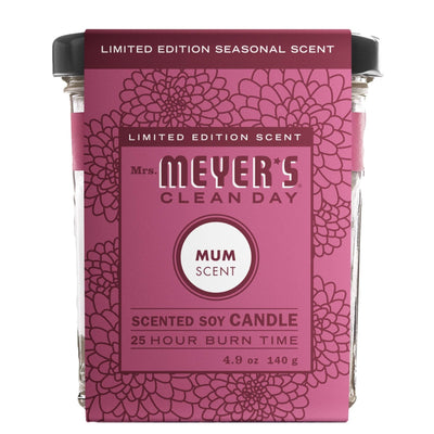 Scented Candle - Mrs. Meyer's Clean, Mum Scent, 7.2 Ounce Candle