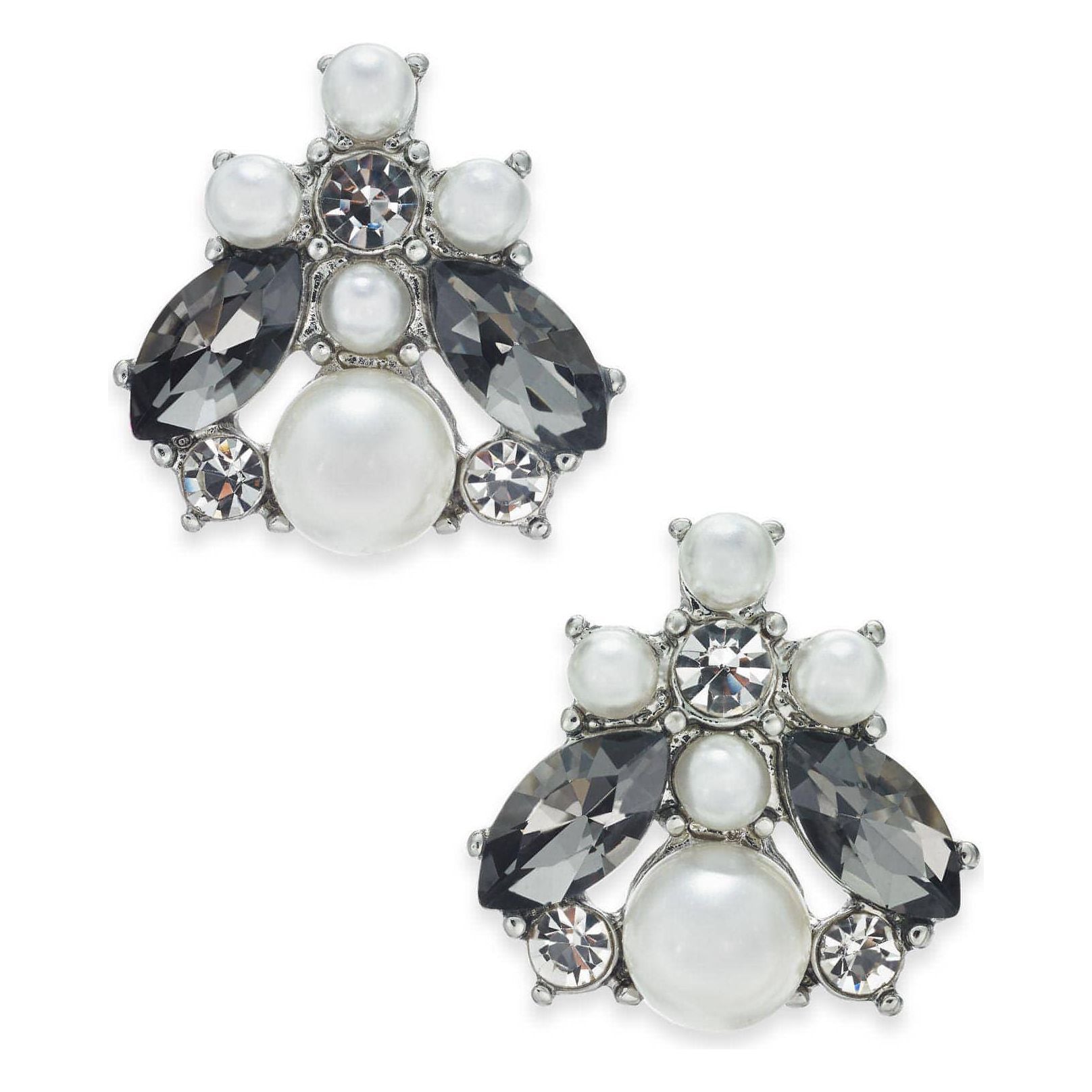 Silver-Tone Imitation Pearl, Stone & Crystal Stud Earrings - Brandat Outlet, Women's Handbags Outlet ,Handbags Online Outlet | Brands Outlet | Brandat Outlet | Designer Handbags Online |