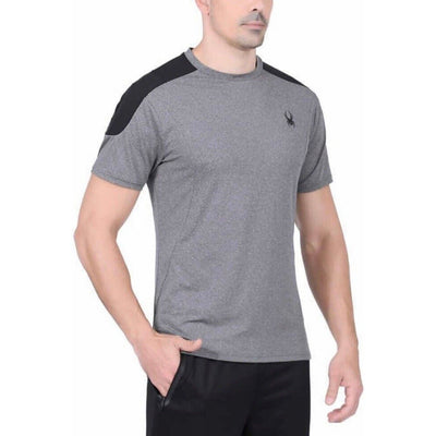 Spyder Men's Athletic Short Sleeve, Gray