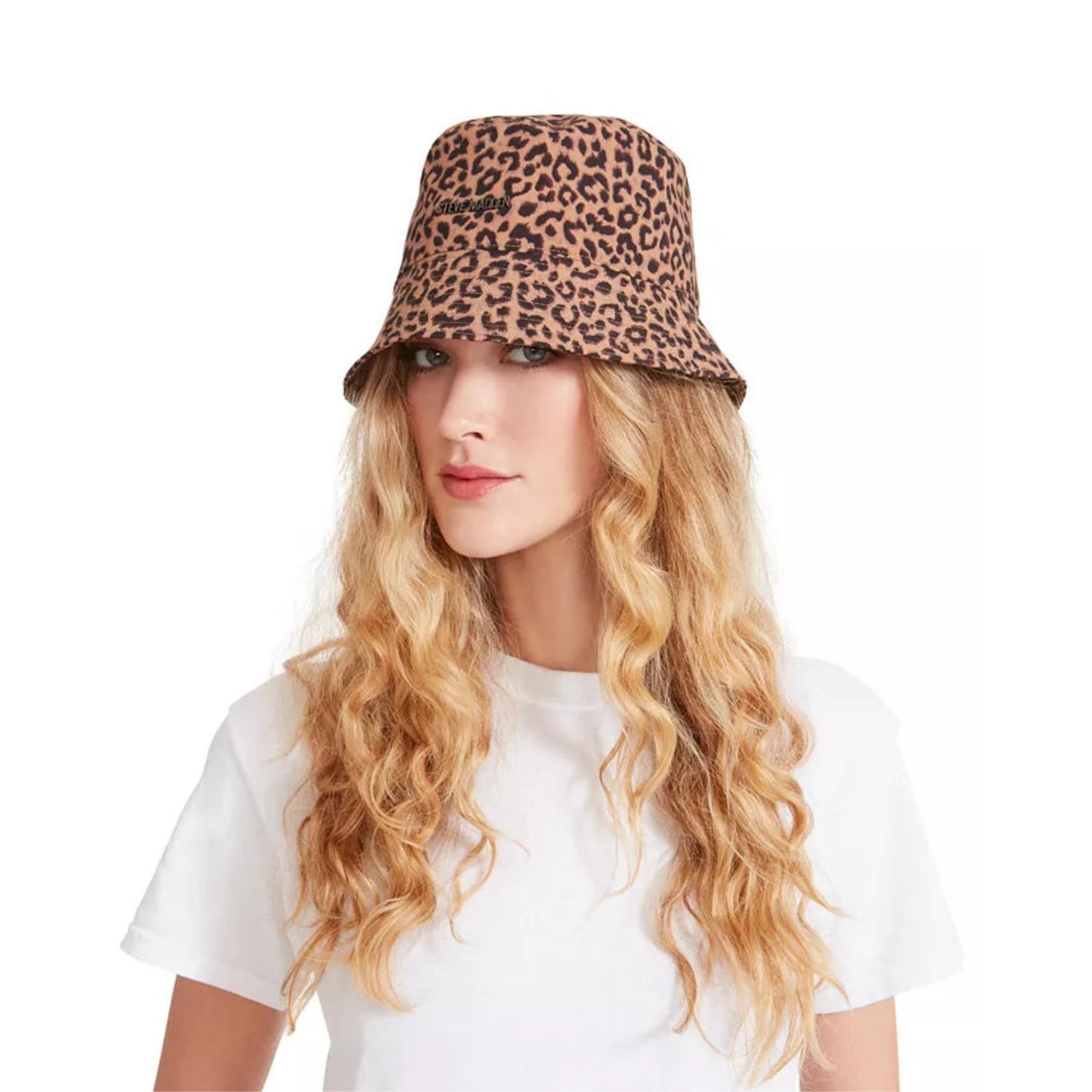 Steve Madden Leopard-Print Water Resistant Packable Bucket Hat