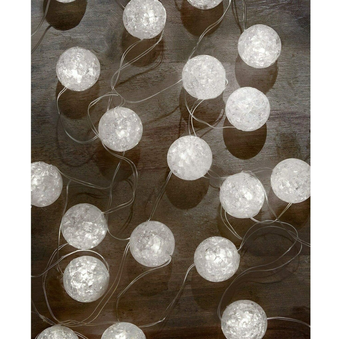 Studio Mercantile Micro Balls Shimmer LED String Lights 10 Feet - 3 M - 40 Warm White Bulbs -Battery Powered 3V