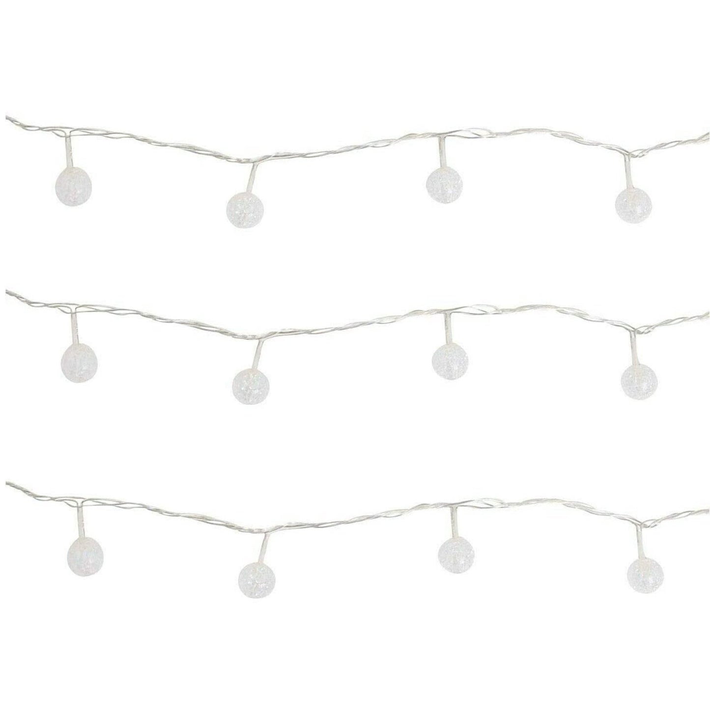 Studio Mercantile Micro Balls Shimmer LED String Lights 10 Feet - 3 M - 40 Warm White Bulbs -Battery Powered 3V