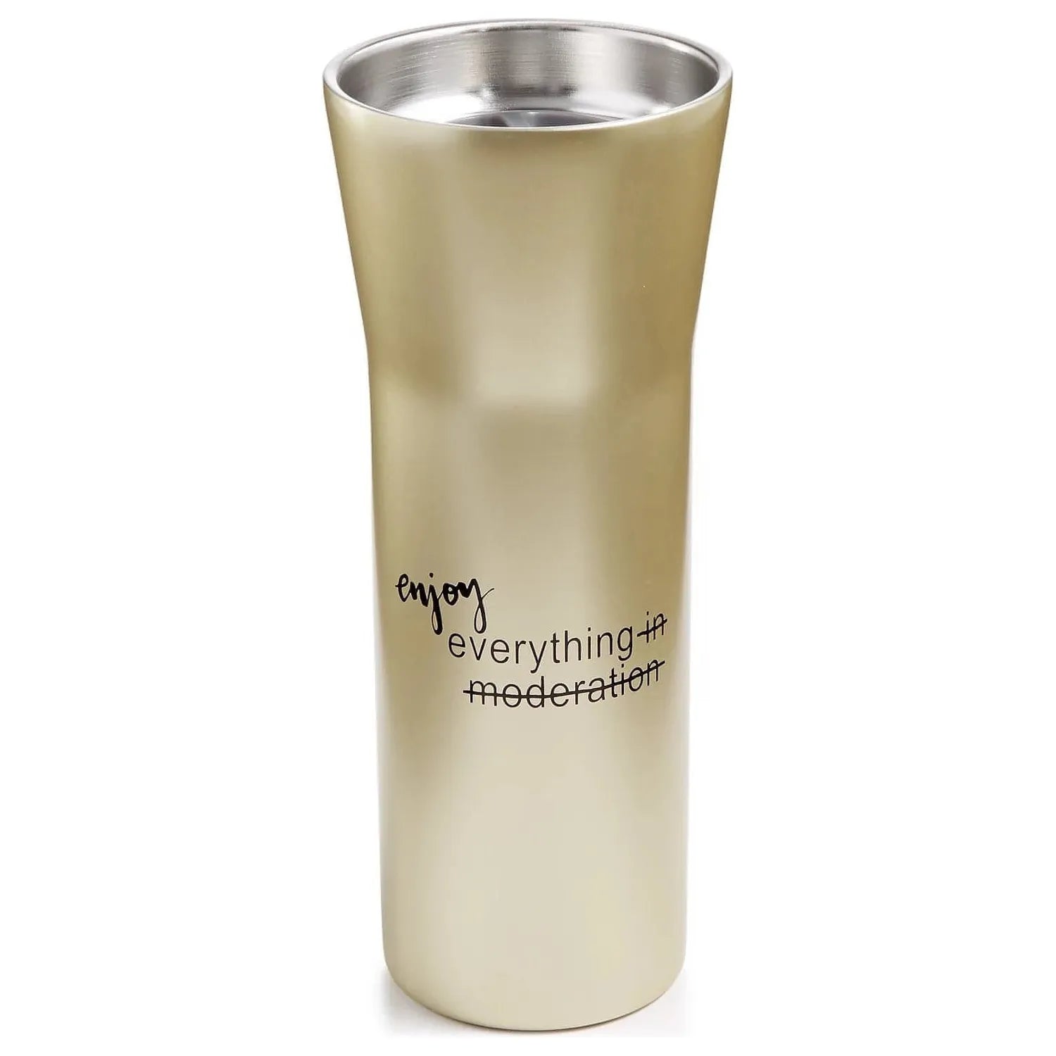 The Cellar 16-Oz. Stainless Steel Double-Walled Hot Beverage Gold Tumbler - Brandat Outlet