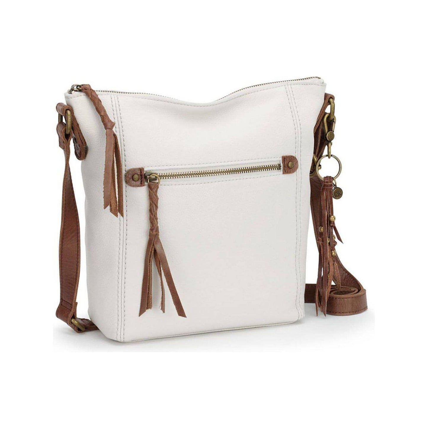 The Sak Ashland Leather Crossbody (Stone/Gold) - Brandat Outlet, Women's Handbags Outlet ,Handbags Online Outlet | Brands Outlet | Brandat Outlet | Designer Handbags Online |