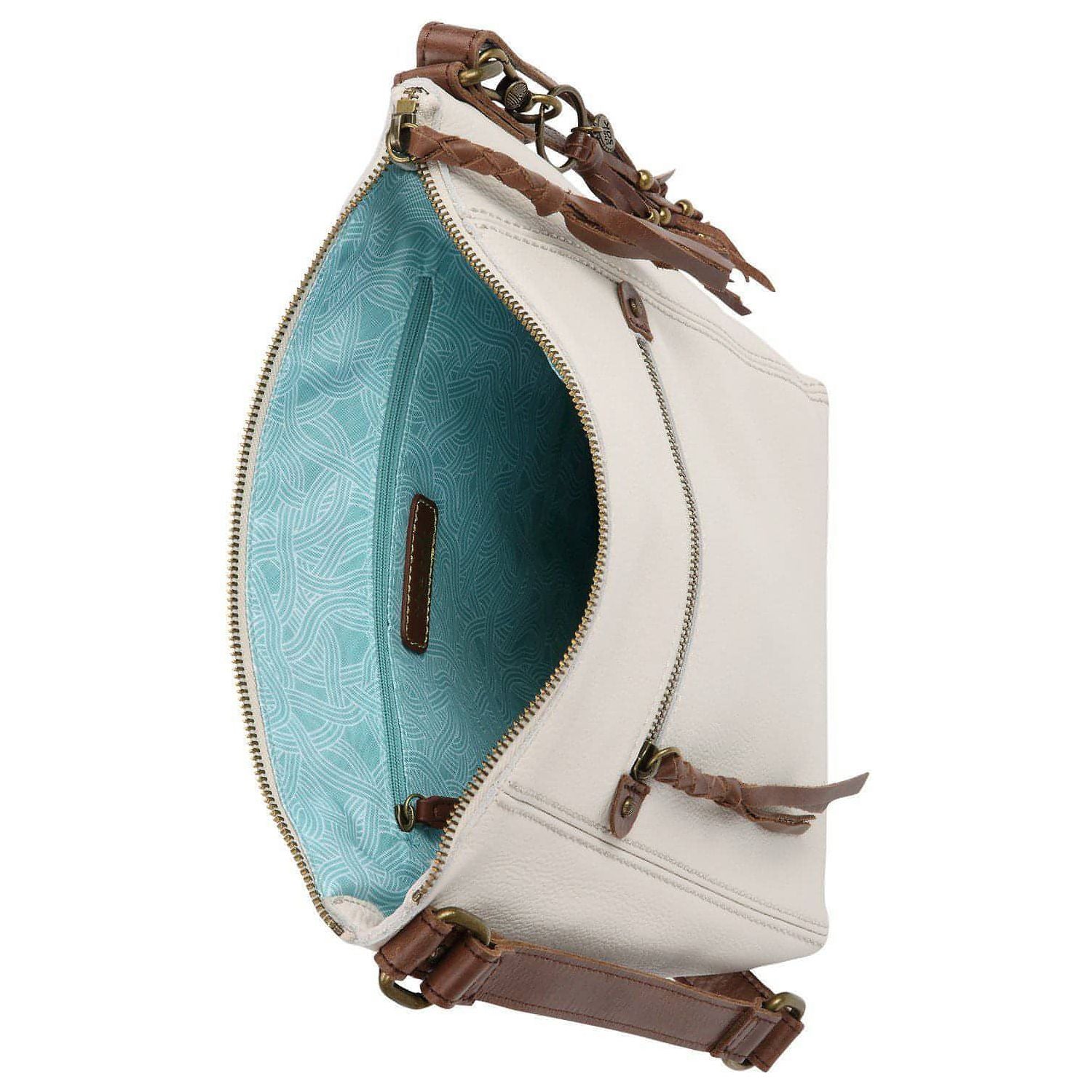 The Sak Ashland Leather Crossbody (Stone/Gold) - Brandat Outlet, Women's Handbags Outlet ,Handbags Online Outlet | Brands Outlet | Brandat Outlet | Designer Handbags Online |