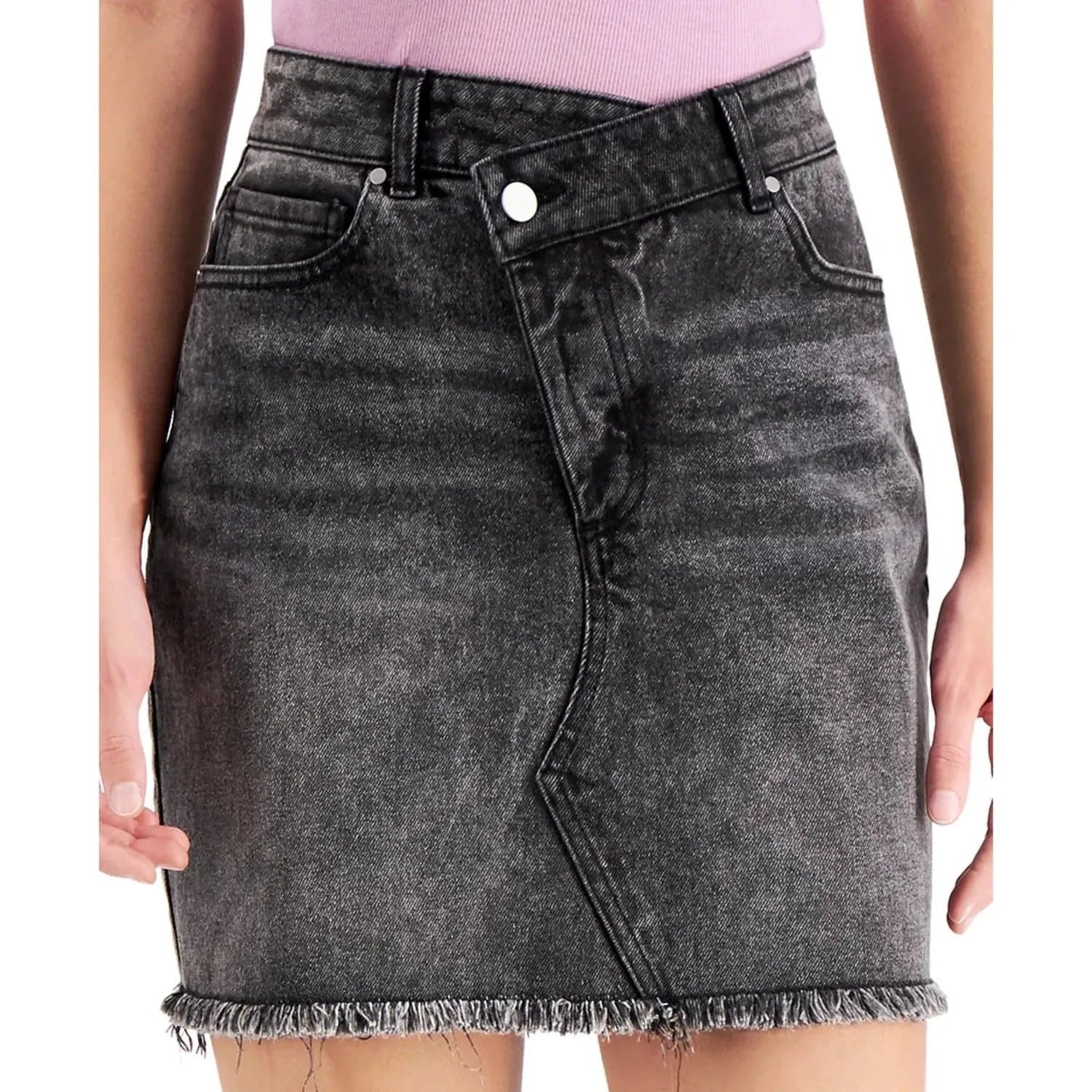 Juniors black sales denim skirt