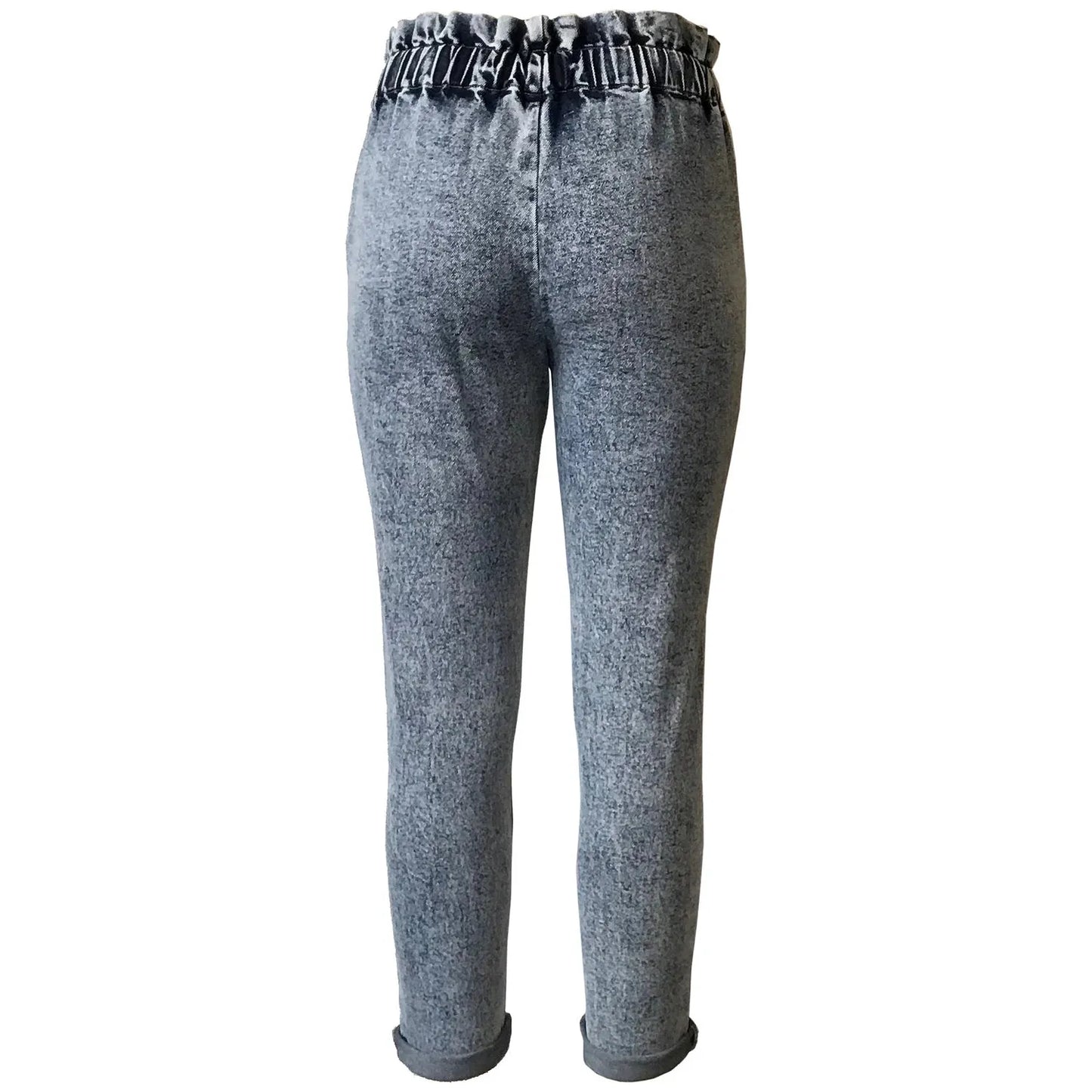 Tinseltown Juniors Drawstring Paperbag-Waist Jeans , Gray, Size: 5