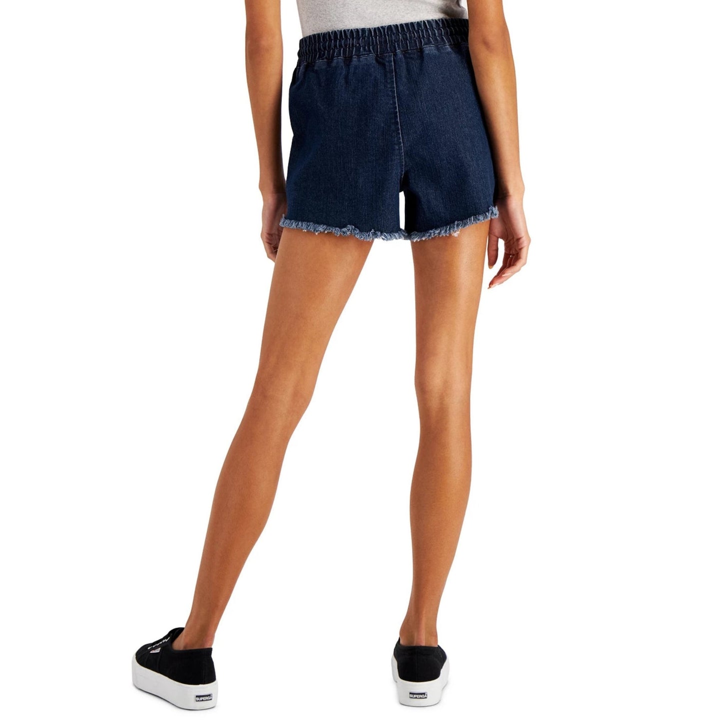 Tinseltown Juniors Tie-Front Pull-On Shorts for Women, Blue, Size: XS