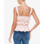 Top for Women | Q & A Smocked Metallic Cami Top , Pink