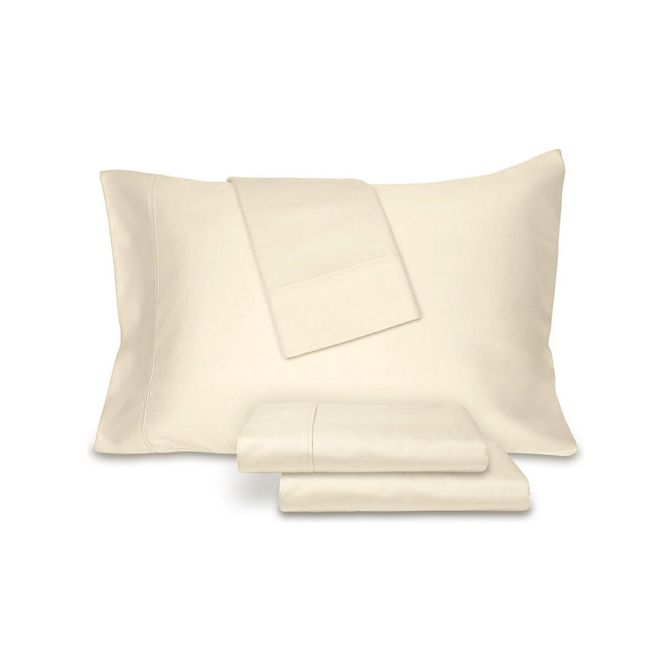 AQ Textiles Ultra Lux Cotton 800 Thread Count 4 Pc. Sheet Set, King (Ivory) - Brandat Outlet