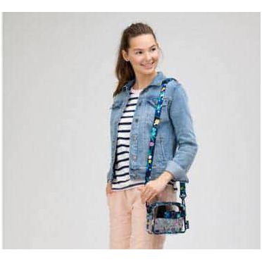 Vera Bradley Clearly Colorful Stadium Crossbody (Mint Flowers/Silver) - Brandat Outlet, Women's Handbags Outlet ,Handbags Online Outlet | Brands Outlet | Brandat Outlet | Designer Handbags Online |