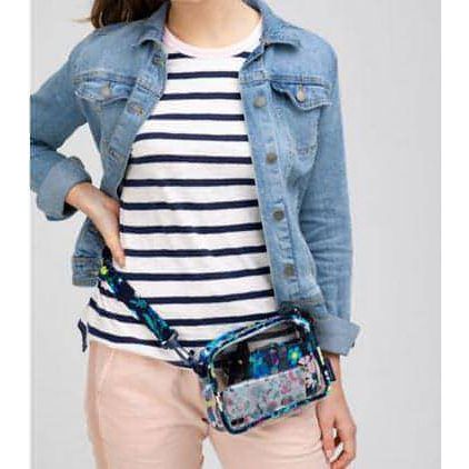 Vera Bradley Clearly Colorful Stadium Crossbody (Mint Flowers/Silver) - Brandat Outlet, Women's Handbags Outlet ,Handbags Online Outlet | Brands Outlet | Brandat Outlet | Designer Handbags Online |