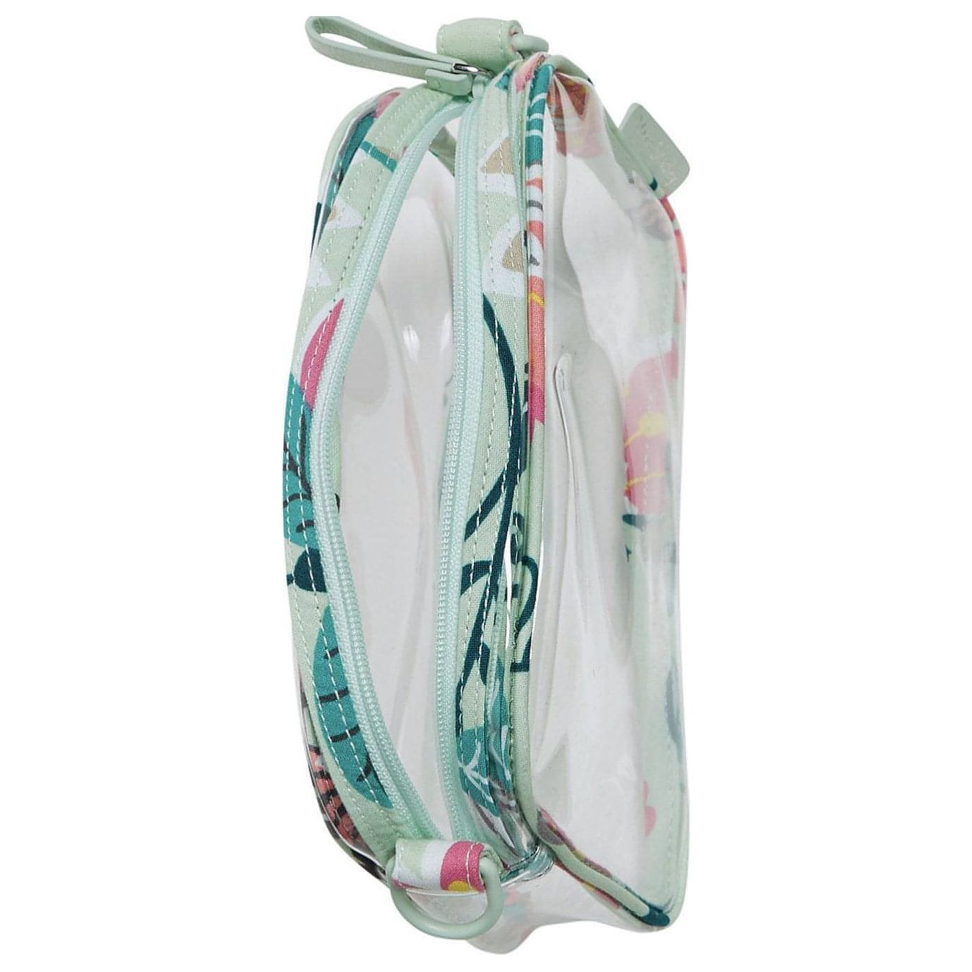 Vera Bradley Clearly Colorful Stadium Crossbody (Mint Flowers/Silver) - Brandat Outlet, Women's Handbags Outlet ,Handbags Online Outlet | Brands Outlet | Brandat Outlet | Designer Handbags Online |