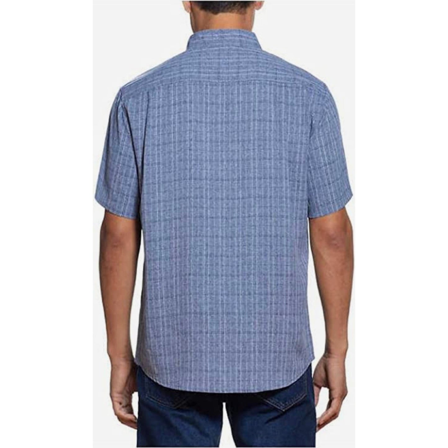 Weatherproof Vintage Men's Short Sleeve Woven Shirt, Blue Nights,