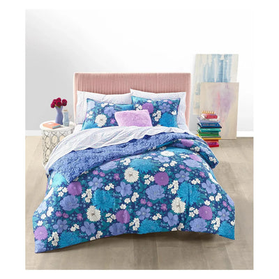 Martha Stewart Collection-Whim by Martha Stewart Collection Candice Floral Comforter set 3 pieces (Size: Full/Queen 228cm X 228cm) - Brandat Outlet