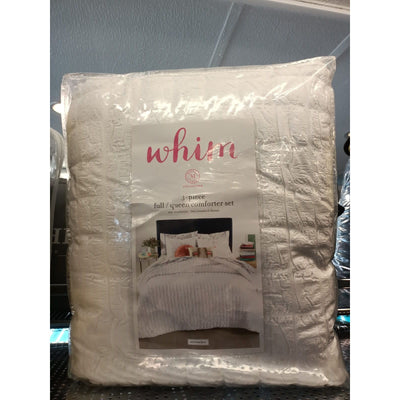 Martha Stewart Collection-Whim by Martha Stewart Seersucker 3-Pc. FullQueen Co White FullQueen - Brandat Outlet