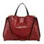 Women's Handbag - OLD TREND Genuine Leather Forest Island Tote (Medium Red)